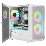 Logic Portos ARGB Mini Tower Κουτί Υπολογιστή με Πλαϊνό Παράθυρο Λευκό - Image 6