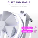 NZXT F120 RGB Duo Case Fan με Σύνδεση 4-Pin PWM Λευκό - Image 5