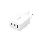 Intenso Φορτιστής Χωρίς Καλώδιο GaN με Θύρα USB-A και 2 Θύρες USB-C 65W Λευκός (W65ACC) - Image 2