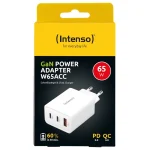 Intenso Φορτιστής Χωρίς Καλώδιο GaN με Θύρα USB-A και 2 Θύρες USB-C 65W Λευκός (W65ACC) - Image 6