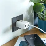 Intenso Φορτιστής Χωρίς Καλώδιο GaN με Θύρα USB-A και 2 Θύρες USB-C 65W Λευκός (W65ACC) - Image 7