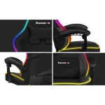 Huzaro Force 4.4 Καρέκλα Gaming Δερματίνης με RGB Φωτισμό Μαύρη - Image 5