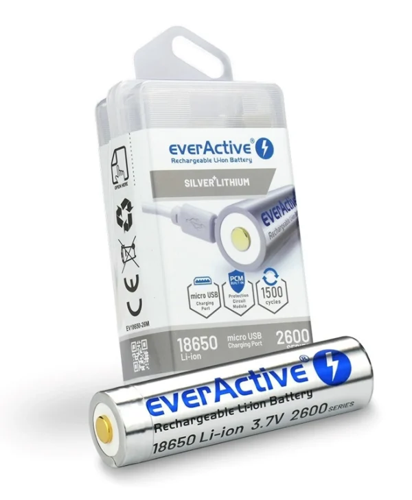 everActive Επαναφορτιζόμενη Μπαταρία 18650 Li-ion 2600mAh 3.7V 1τμχ