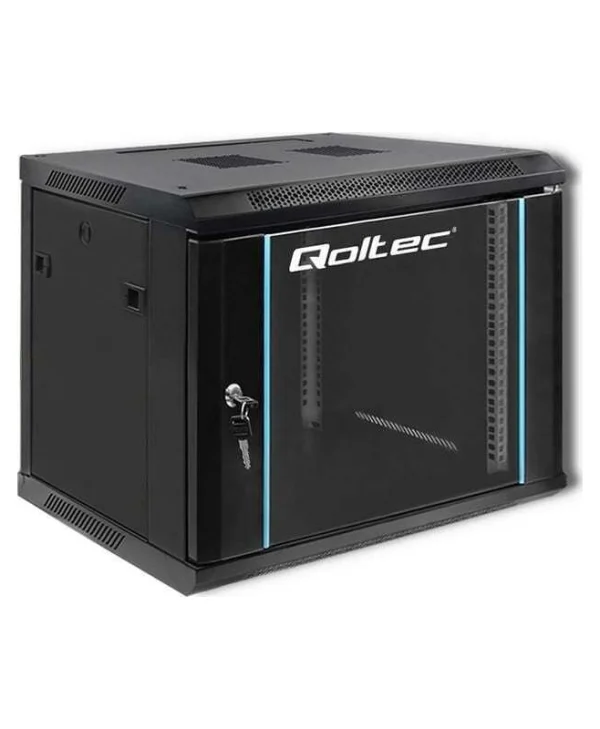 Qoltec Επιτοίχια Καμπίνα Rack 9U Μαύρο 54463 54463