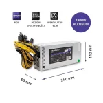 Qoltec PCI-E 1800W Μαύρο Τροφοδοτικό Υπολογιστή Full Modular 80 Plus Platinum - Image 2