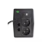 Qoltec 53978 Mini UPS 650VA 360W με 2 Schuko Πρίζες 53978 - Image 2