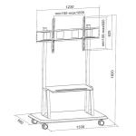 Techly ICA-TR31 Βάση Τηλεόρασης Δαπέδου έως 120" και 150kg - Image 7