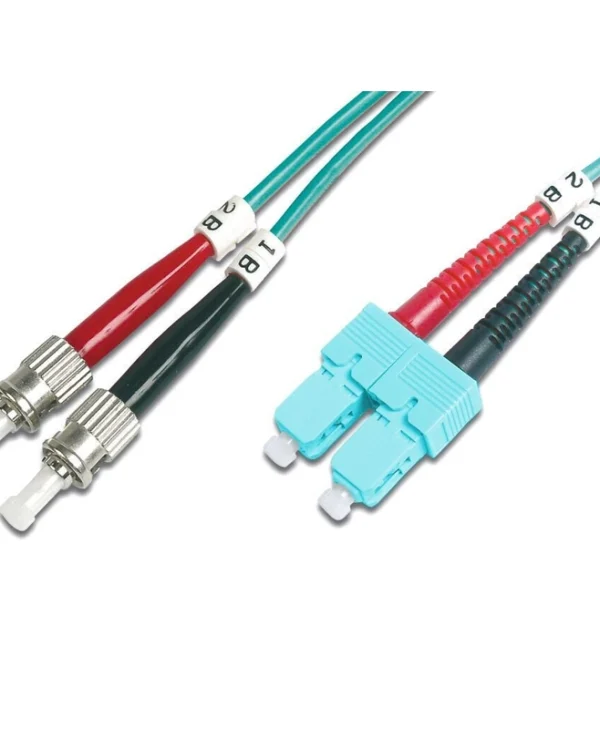 Digitus Optic Multimode Patch Cord ST to SC Καλώδιο Οπτικής Ίνας 2m Μπλε