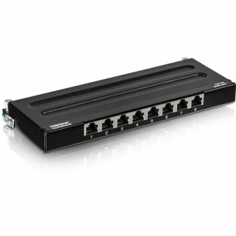 Trendnet Patch Panel Shielded για Rack 1U 8 Θυρών cat6a Μαύρο