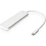 Digitus USB 3.0 Hub 5 Θυρών με σύνδεση USB-C & Θύρα Φόρτισης Ασημί