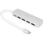 Digitus USB 3.0 Hub 5 Θυρών με σύνδεση USB-C & Θύρα Φόρτισης Ασημί - Image 3
