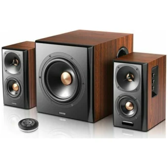 Edifier S360DB Ασύρματα Ηχεία Υπολογιστή 2.1 με Bluetooth και Ισχύ 150W σε Καφέ Χρώμα S360DB