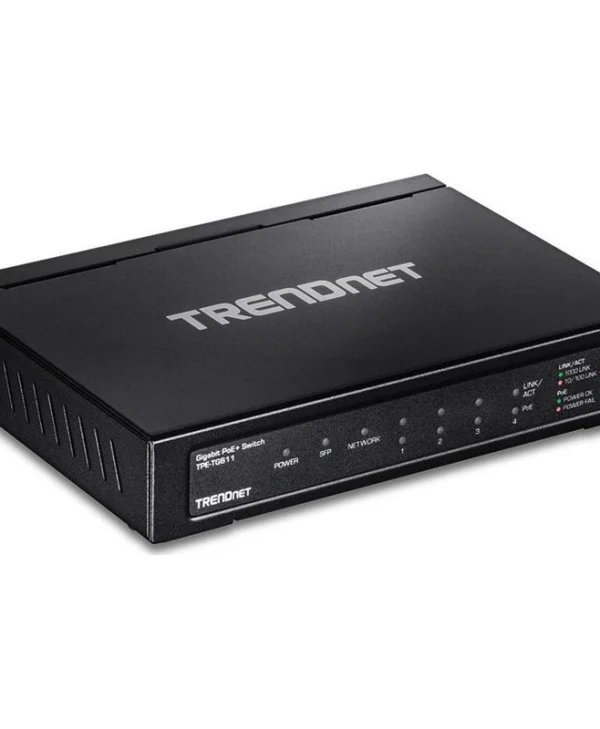 Trendnet TPE-TG611 Unmanaged L2 PoE+ Switch με 6 Θύρες Gigabit (1Gbps) Ethernet και 1 SFP Θύρα TPE-TG611