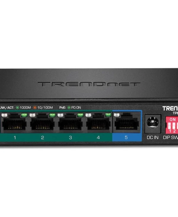 Trendnet TPE-TG51G v1.0R Unmanaged L2 PoE+ Switch με 5 Θύρες Gigabit (1Gbps) Ethernet TPE-TG51G