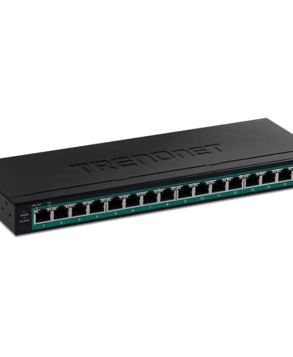 Trendnet TPE-TG160H Unmanaged L2 PoE+ Switch με 16 Θύρες Gigabit (1Gbps) Ethernet TPE-TG160H