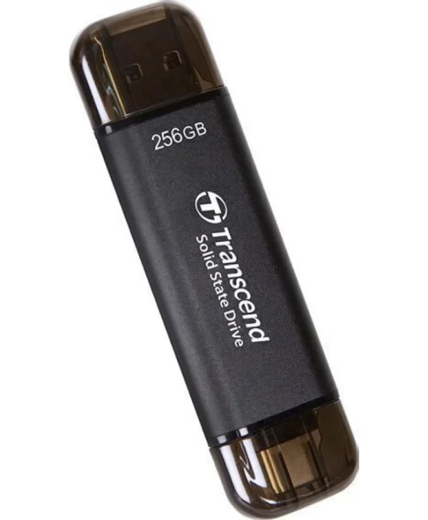 Transcend ESD310C 256GB USB 3.2 SSD Stick με σύνδεση USB-C & USB-A Μαύρο