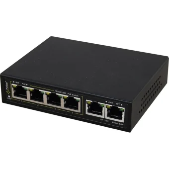 Pulsar SG-64 Unmanaged L2 PoE+ Switch με 6 Θύρες Gigabit (1Gbps) Ethernet SG-64