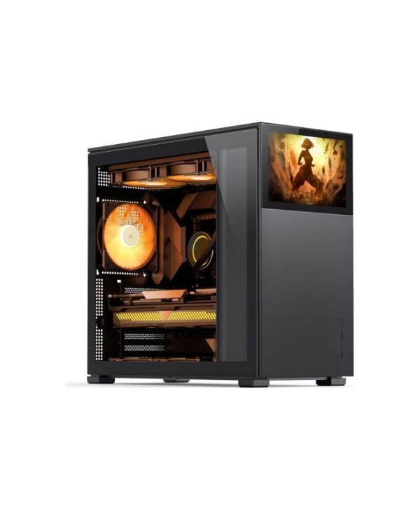 Jonsbo D41 Screen Midi Tower Κουτί Υπολογιστή με Πλαϊνό Παράθυρο Μαύρο