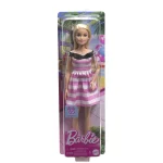 Barbie Κούκλα Blonde with Pink Striped Dress για 3+ Ετών 29εκ. - Image 3
