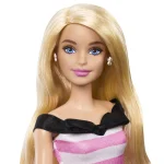 Barbie Κούκλα Blonde with Pink Striped Dress για 3+ Ετών 29εκ. - Image 4