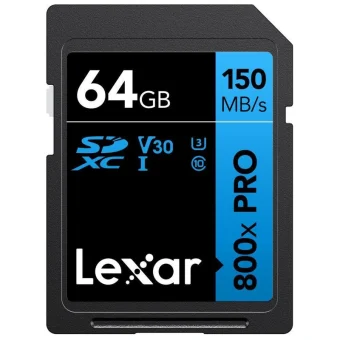 Lexar Professional SDXC 64GB Class 10 U3 V30 UHS-I με αντάπτορα