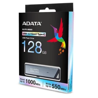 Adata Elite UE800 128GB USB 3.2 Stick με σύνδεση USB-C Ασημί