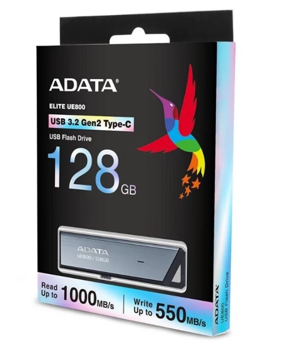 Adata Elite UE800 128GB USB 3.2 Stick με σύνδεση USB-C Ασημί