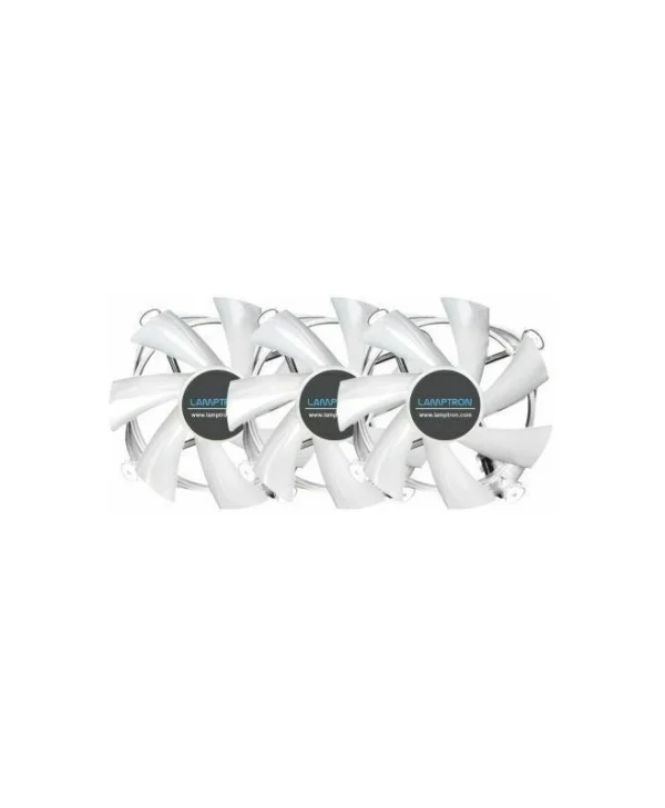 Lamptron Icecloud+ Case Fan 120mm με ARGB Φωτισμό και Σύνδεση 4-Pin PWM 3τμχ Λευκό