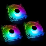 Lamptron Icecloud+ Case Fan 120mm με ARGB Φωτισμό και Σύνδεση 4-Pin PWM 3τμχ Λευκό - Image 3