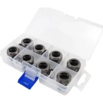 Xspc G1/4" Connectors 14mm Hard Tube Black Chrome 8 Pieces