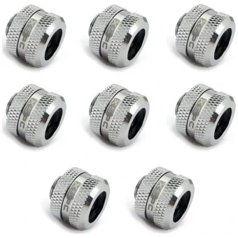 Xspc G1/4" Connectors 14mm Hard Tube Chrome 8 Pieces