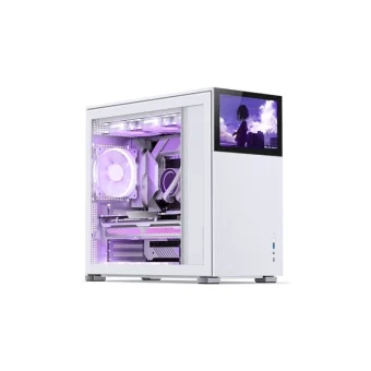 Jonsbo D41 Screen Midi Tower Κουτί Υπολογιστή με Πλαϊνό Παράθυρο Λευκό