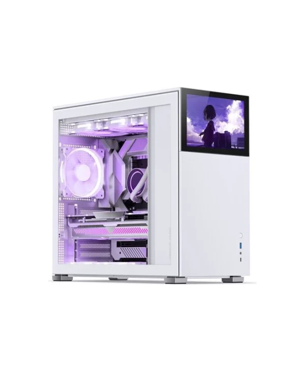 Jonsbo D41 Screen Midi Tower Κουτί Υπολογιστή με Πλαϊνό Παράθυρο Λευκό