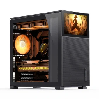 Jonsbo D41 Mesh Screen Midi Tower Κουτί Υπολογιστή με Πλαϊνό Παράθυρο Μαύρο