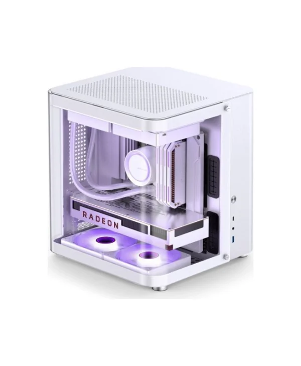 Jonsbo TK-1 2.0 Gaming Mini Tower Κουτί Υπολογιστή με Πλαϊνό Παράθυρο Λευκό