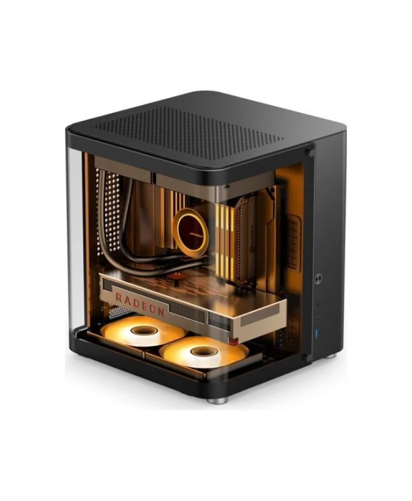 Jonsbo TK-1 2.0 Gaming Mini Tower Κουτί Υπολογιστή με Πλαϊνό Παράθυρο Μαύρο