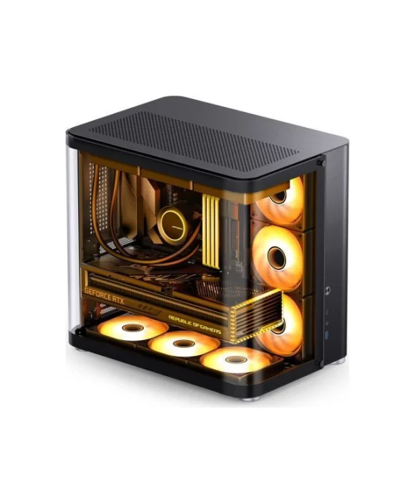 Jonsbo TK-2 2.0 Midi Tower Κουτί Υπολογιστή με Πλαϊνό Παράθυρο Μαύρο