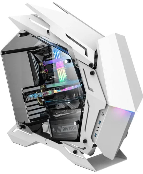 Jonsbo MOD3 Gaming Full Tower Κουτί Υπολογιστή με Πλαϊνό Παράθυρο και RGB Φωτισμό Λευκό
