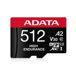 Adata High Endurance microSDXC 512GB Class 10 U3 V30 A2 UHS-I με αντάπτορα - Image 3