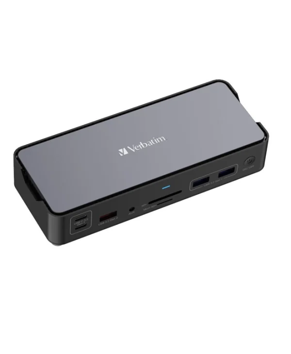 Verbatim USB-C Docking Station με HDMI/DisplayPort 4K PD Ethernet και σύνδεση 2 Οθονών Γκρι (32171) 32171