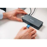 Verbatim USB-C Docking Station με HDMI/DisplayPort 4K PD Ethernet και σύνδεση 2 Οθονών Γκρι (32171) 32171 - Image 2