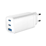 Gembird Φορτιστής Χωρίς Καλώδιο GaN με Θύρα USB-A και 2 Θύρες USB-C 65W Λευκός (TA-UC-PDQC65-01-W) TA-UC-PDQC65-01-W - Image 3