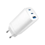 Gembird Φορτιστής Χωρίς Καλώδιο GaN με Θύρα USB-A και 2 Θύρες USB-C 65W Λευκός (TA-UC-PDQC65-01-W) TA-UC-PDQC65-01-W - Image 5