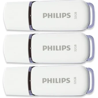 Philips Snow Edition 32GB USB 2.0 Stick 3τμχ Λευκό