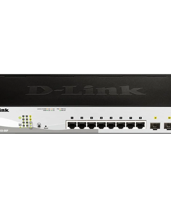 D-Link DGS-1210-08P Managed L2 PoE Switch με 8 Θύρες Gigabit (1Gbps) Ethernet και 2 SFP Θύρες