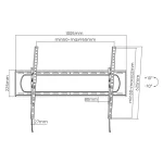 Maclean Energy MC-750N Βάση Τηλεόρασης Τοίχου έως 120" Μαύρο MC-750N - Image 6