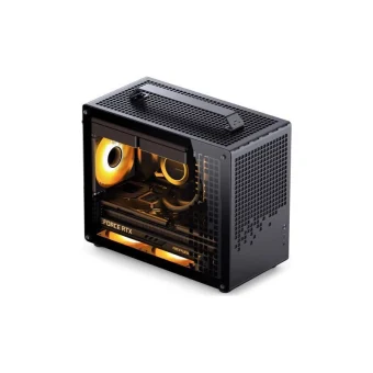 Jonsplus Z20 Mini Tower Κουτί Υπολογιστή με Πλαϊνό Παράθυρο Μαύρο