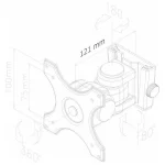 Neomounts FPMA-W250BLACK Βάση Τηλεόρασης Τοίχου με Βραχίονα έως 30" και 12kg FPMA-W250BLACK - Image 2