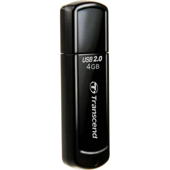 Transcend JetFlash 350 4GB USB 2.0 Stick Μαύρο