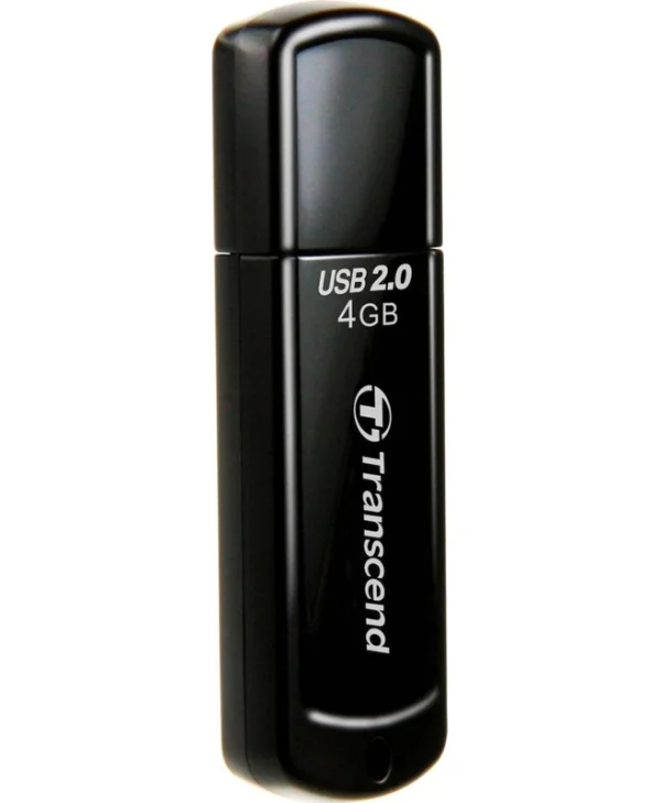 Transcend JetFlash 350 4GB USB 2.0 Stick Μαύρο